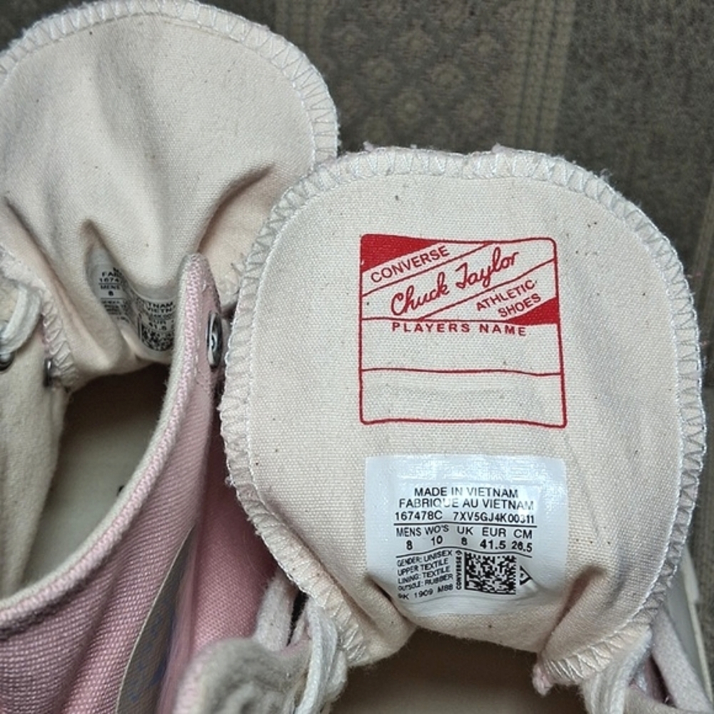 Converse X Golf Le Fleur 70 Chenille Almond Blossom Chuck Taylor Hi Top - Picture 12 of 16